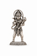 Silver Hanuman Idol with Gada