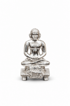Silver Seated Jain Tirthankara Idol