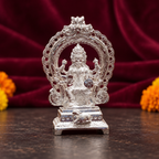 Silver Goddess Idol with Ornamental Arch