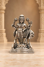 Silver Dattatreya Idol with Cow and Trident
