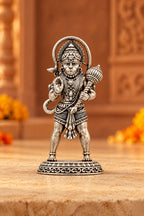 Silver Hanuman Idol with Gada